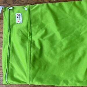 Green Alva baby wet bag cloth diaper swim beach pool